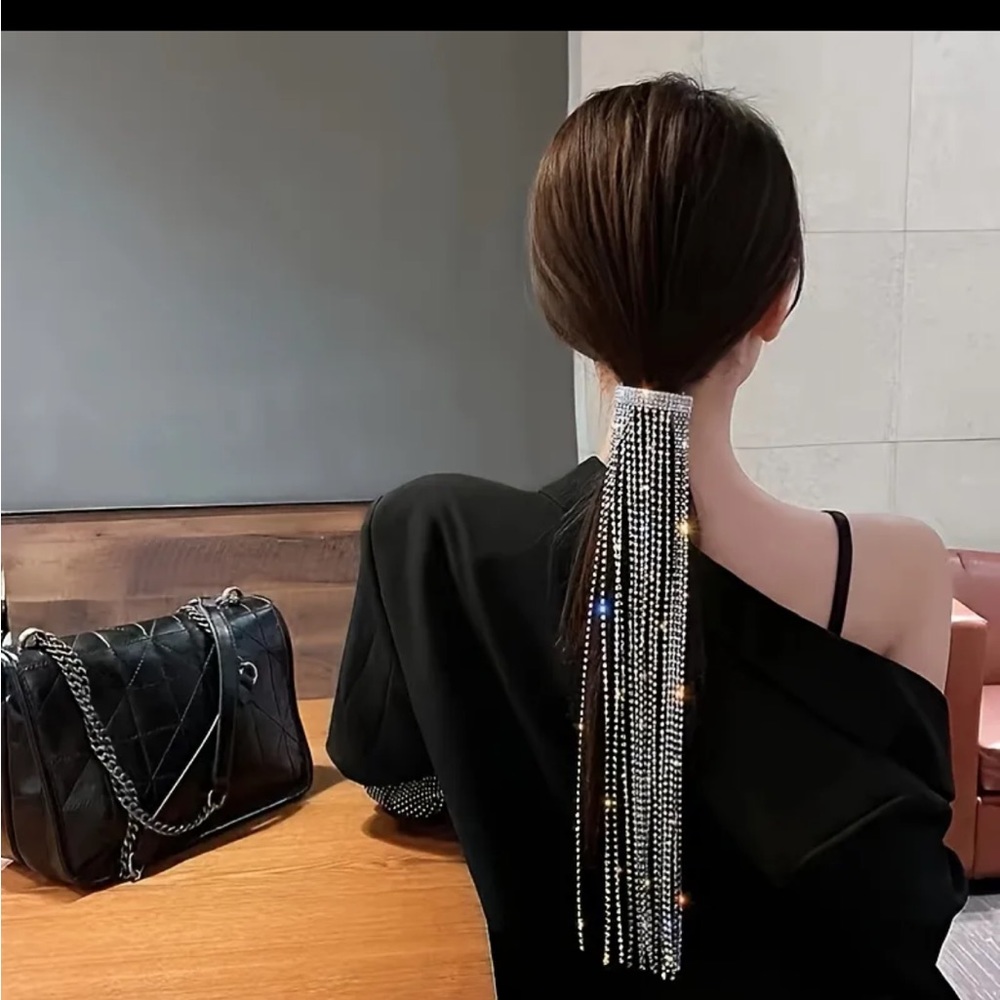Silver and gold hair tassel